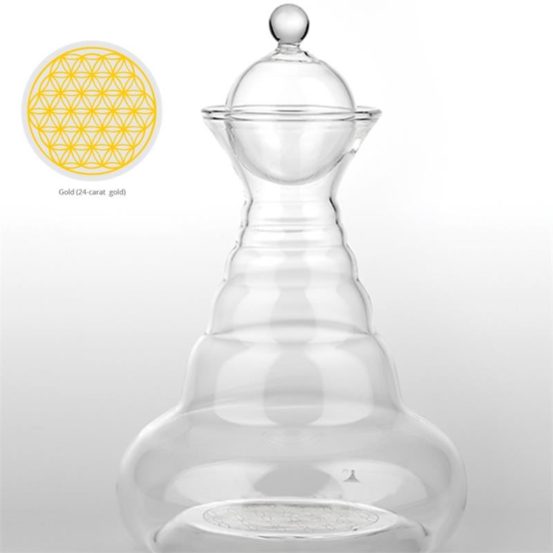 Carafe Vital Water Delicate avec Fleur de vie en or 24 carats