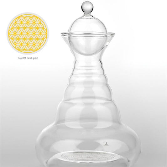 Carafe Vital Water Delicate avec Fleur de vie en or 24 carats