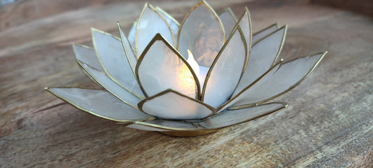Bougeoir d’ambiance Lotus blanc