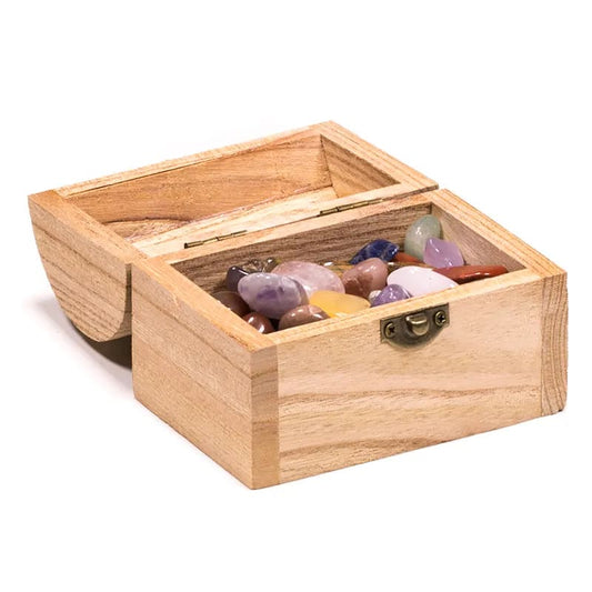 Coffret à trésor de pierres roulées