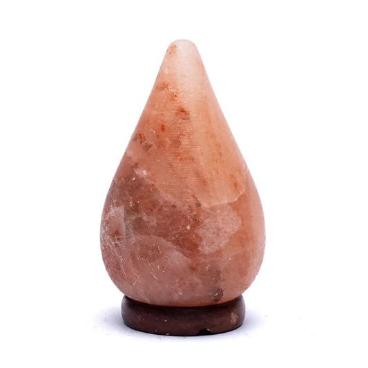 Lampe en cristal de sel en forme de goutte
